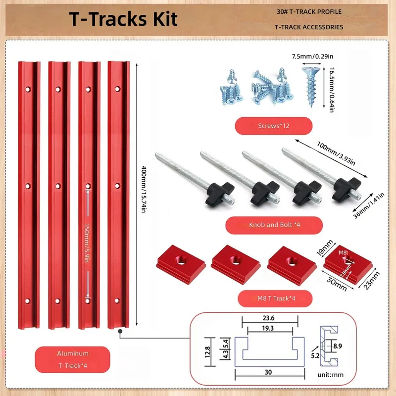 Tablet Accessories Set - Set di Guide Scorrevoli a T